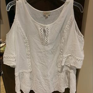 white crochet blouse